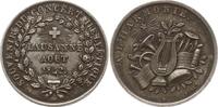 Silbermedaille 1842 Schweiz - Waadt Lausanne, Souvenir du Concert Helvetique Selten, vorzüglich - Stempelglanz mit feiner Patina