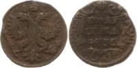 Russland Polushka (1/4 Kopeke) Anna Ivanovna, 1730 - 1740, Riffelrand nach rechts geneigt -