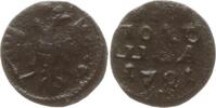 Russland Polushka (1/4 Kopeke) Peter I., 1689 - 1725 -