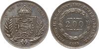 Brasilien 200 Reis Pedro II., 1831 - 1889, Jahreszahl 8 im Stempel geändert (aus 1759 ? date error) -