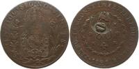 Brasilien 40 Reis Pedro II., 1831 - 1889, Rio de Janeiro, Gegenstempel auf 80 Reis von Pedro I. -