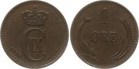 Dänemark, Königreich 1 Öre Christian IX., 1863 - 1906 -