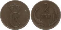 Dänemark, Königreich 2 Öre Christian IX., 1863 - 1906 -