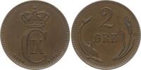 Dänemark, Königreich 2 Öre Christian IX., 1863 - 1906 -