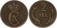 Dänemark, Königreich 2 Öre Christian IX., 1863 - 1906 -