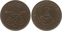 Dänemark, Königreich 2 Öre Frederik VIII., 1906 - 1912 -