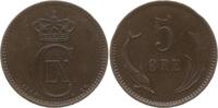 Dänemark, Königreich 5 Öre Christian IX., 1863 - 1906 -