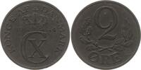 Dänemark, Königreich 2 Öre Christian X., 1912 - 1947, Zink -