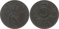 Dänemark, Königreich 5 Öre Christian X., 1912 - 1947, Zink -