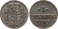 Sachsen, Kurfürstentum 1 Pfennig Friedrich August III., 1763 - 1806, Dresden -