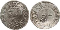 Lothringen, Herzogtum Double Denier Charles III., 1545 - 1608, Nancy, mit Gegenstempel Adler -