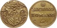 Italien - Vatikan Messing - Passiergewicht zu einem Zecchino Romano Benedikt XIII., 1724 - 1730 -
