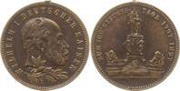 Deutschland, Kaiserreich, Preußen, Königreich Tragbare vergoldete Bronzemedaille Wilhelm II., 1888 - 1918, auf den 100. Geburtstag Wilhelm I., Reiterdenkmal -