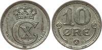 Dänemark, Königreich 10 Öre Christian X., 1912 - 1947 -