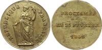 Frankreich, 2. Republik Vergoldete Bronzemedaille PROCLAMÈE LE 25 FEVRIER 1848, auf die Proklamation der Republik -