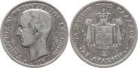 Griechenland, Königreich 1 Drachme Georg I., 1863 - 1913 -