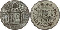 Kirchenstaat 1/2 (Mezzo) Baiocco Gregor XVI., 1831 - 1846, Rom -