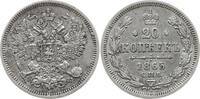 Russland, Kaiserreich 20 Kopeken Alexander II., 1855 - 1881, St. Petersburg -