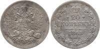 Russland, Kaiserreich 20 Kopeken Alexander II., 1855 - 1881, St. Petersburg -