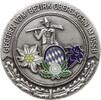 Bayern, Bezirk Oberbayern Einseitige Silbermedaille mit Emailleeinlagen Schützenmedaille, Gegeben vom Bezirk Oberbayern im BSSB, Rs.-Punze: 935 -