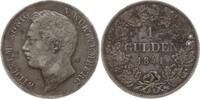1 Gulden 1841 Württemberg, Königreich Wilhelm I., 1816 - 1864 Sehr schön mit dunkler Patina, winz. Grünspanflecken