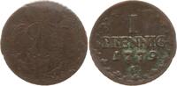 Sachsen, Kurfürstentum 1 Pfennig Friedrich August III., 1763 - 1806, Dresden -