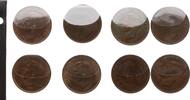 Großbritannien 1 Penny komplette Serie 12 Stück George VI., 1936 - 1952 -