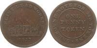 Großbritannien, Königreich, Wales 1 Penny Token George III., 1760 - 1820, Flint Lead Works -