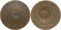 Brasilien 40 Reis auf 80 Reis Pedro II., 1831 - 1889, Rio de Janeiro, Gegenstempel auf 80 Reis -