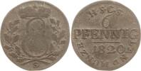 Sachsen-Coburg-Saalfeld, Herzogtum 6 Pfennig Ernst, 1806 - 1826 -