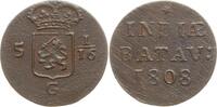 Niederländisch-Ostindien 1 Duit (5 = 1/16 Gulden) Ludwig Napoleon 1806 - 1810, Holland -