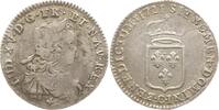 Frankreich, Königreich 1/6 Ecu de France Ludwig XV., 1715 - 1774, Caen -