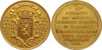Frankreich Vergoldete Zinnmedaille Auf die Rückkehr der Verteidiger von Belfort nach Lyon am 26. März -