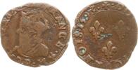 Frankreich, Königreich Double Tournois Charles X. Cardinal de Bourbon, 1589 - 1590, Dijon -