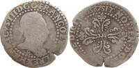 Frankreich, Königreich Quart de Franc au col plat Heinrich III., 1574 - 1589, Rouen -