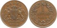 Baden, Großherzogtum Cu Kreuzer Friedrich I., 1852 - 1907 -