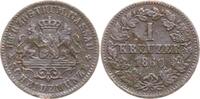 Nassau, Herzogtum Cu Kreuzer Adolph, 1839 - 1866 -