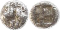 Lesbos 1/24 Stater 2 gegenüberliegende Eberköpfe / Quadratum Incusum -