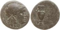 Aiolis, Stadt Myrina Bronze Kopf der Göttin Athene n.r. / Amphore und Leier -