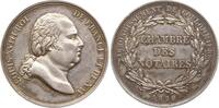 Frankreich, Königreich Silbermedaille Ludwig XVIII., v. Andrieu, Chambre de Notaire, Arrondissement de Coulommiers -