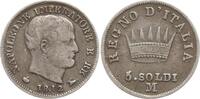 Italien, Königreich 5 Soldi Napoleon I., 1804 - 1814, Mailand -