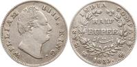 Indien, East India Company 1/2 Rupie William IV., 1830 - 1837, Calcutta, F inkus -