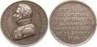 Frankreich, Königreich Silbermedaille v. Caqué, auf die Ermordung von Charles Ferdinand Duc de Berry, 1778 - 1820 -