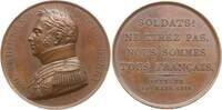 Frankreich, Königreich Bronzemedaille von Gayrard, auf Ferdinand Duc de Berry und Ansprache an die Soldaten in Béthune -