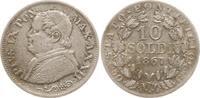 Vatikan 10 Soldi Pius IX., 1846 - 1878, An XXII -