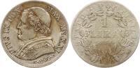 Vatikan 1 Lira Pius IX., 1846 - 1878, Typ mit großem Kopf -