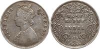 Indien 1/2 Rupie Victoria, 1837 - 1901, Calcutta -
