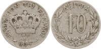Griechenland, Königreich 10 Lepta Georg I., 1863 - 1913 -