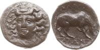 Thessalien, Stadt Larissa Hemidrachme Kopf der Nymphe Larissa n. l. / Stute grasend n.r. -