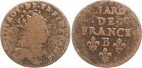 Frankreich, Königreich Liard de France Ludwig XIV., 1643 - 1715, Acquigny -